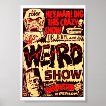 Weird Frankenstein Movie Poster by mrcountscary at Zazzle