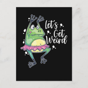 Weird Frog Funny Dancing Amphibian Postcard