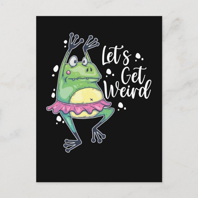 Weird Frog Funny Dancing Amphibian Postcard (Front)