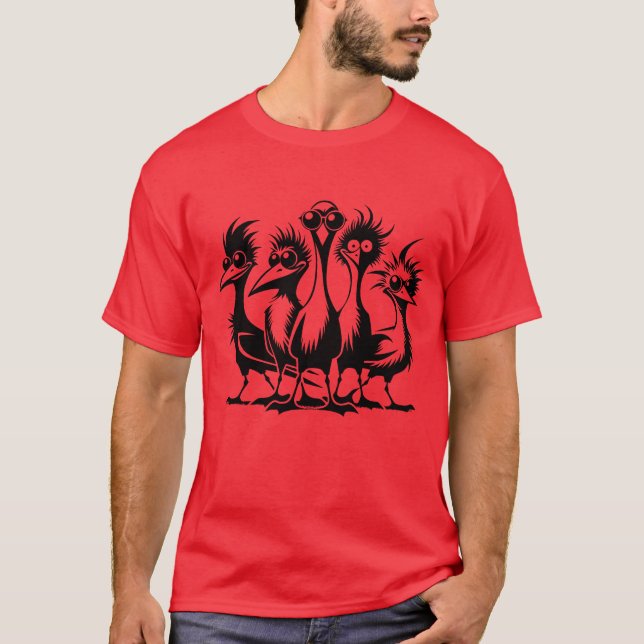 Weird Funny Bird Group boy T-Shirt (Front)