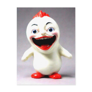 Weird Funny Figurine Postcard