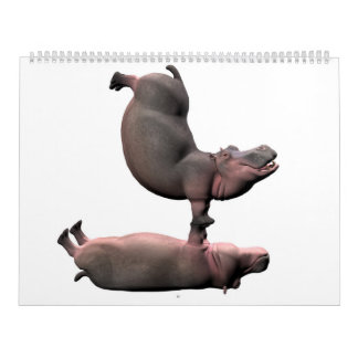Weird Funny Hippos 2024 Kalender Calendar