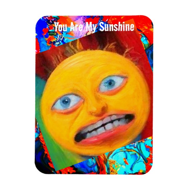 Weird Funny Sun Magnet (Vertical)