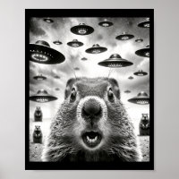 Weird Groundhogs Selfie With Alien Ufo Funny Groun
