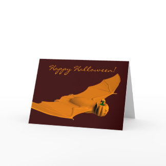 Weird Halloween Bat Card