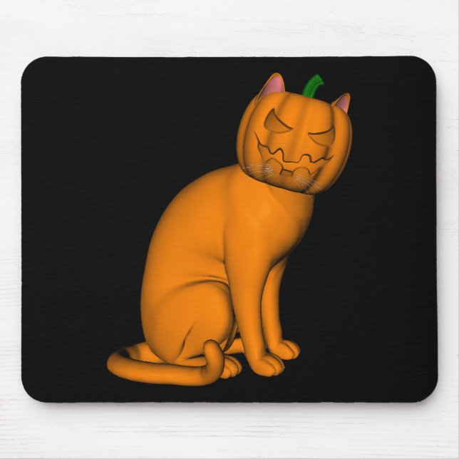 Weird Halloween Cat Mouse Pad (Front)