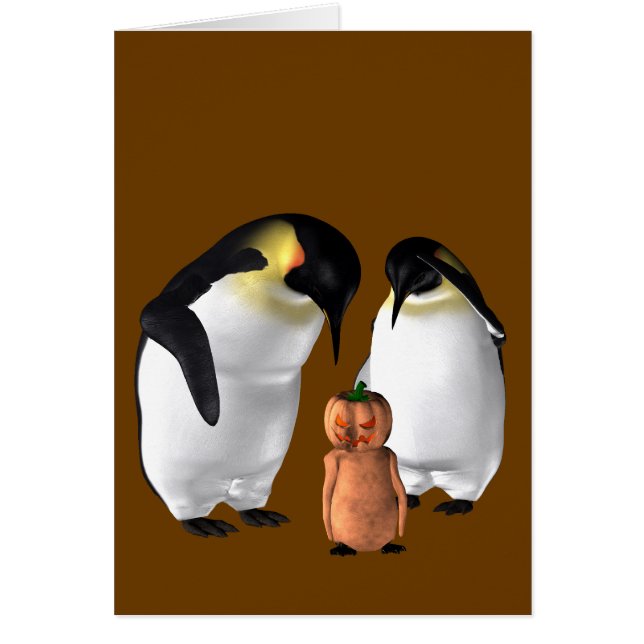 Weird Halloween Penguin Cards (Front)