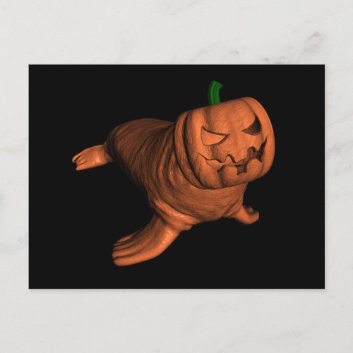 Weird Halloween Walrus Postcard
