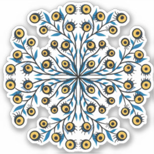 Weird Horror Creature Goth Fantasy Art With Eyes Sticker