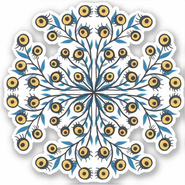 Weird Horror Creature Goth Fantasy Art With Eyes Sticker (Front)