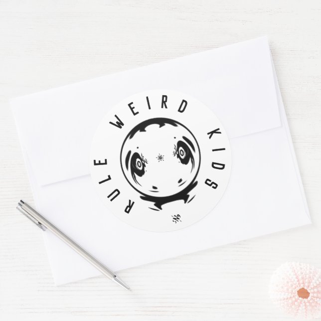 Weird Kids Rule Sticker – Funny Weirdness Motto (Envelope)