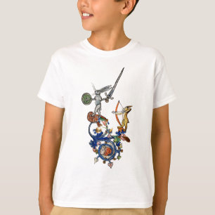 WEIRD MEDIEVAL BESTIARY,Killer Rabbits with Sword T-Shirt