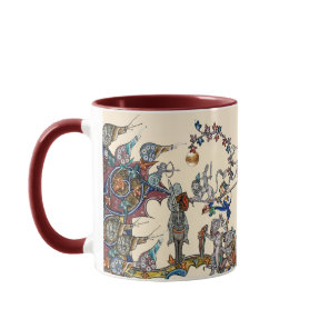 WEIRD MEDIEVAL BESTIARY WAR, KNIGHTS,GIANT SNAILS  MUG