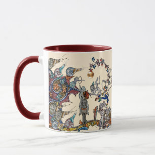 WEIRD MEDIEVAL BESTIARY WAR, KNIGHTS,GIANT SNAILS MUG