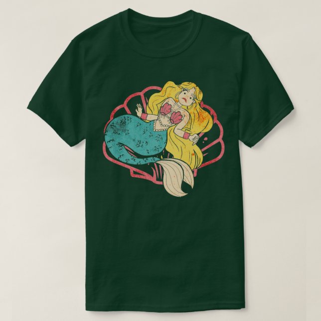 Weird mermaid with seashell T-Shirt (Design Front)