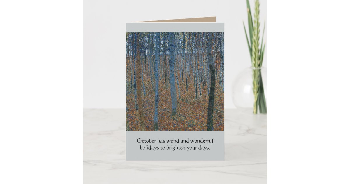 Weird October Holidays Holiday Card | Zazzle.com