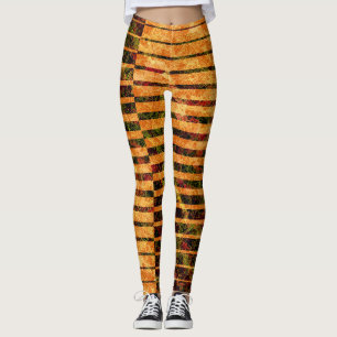 Weird orange stripes and scratches, detail side leggings