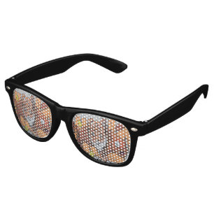 Weird Orange Tiger Fish Graffiti Retro Sunglasses