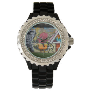 Weird Pink Figure Of Fun Watch