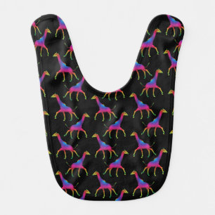 Weird Psychedelic Giraffe Bib