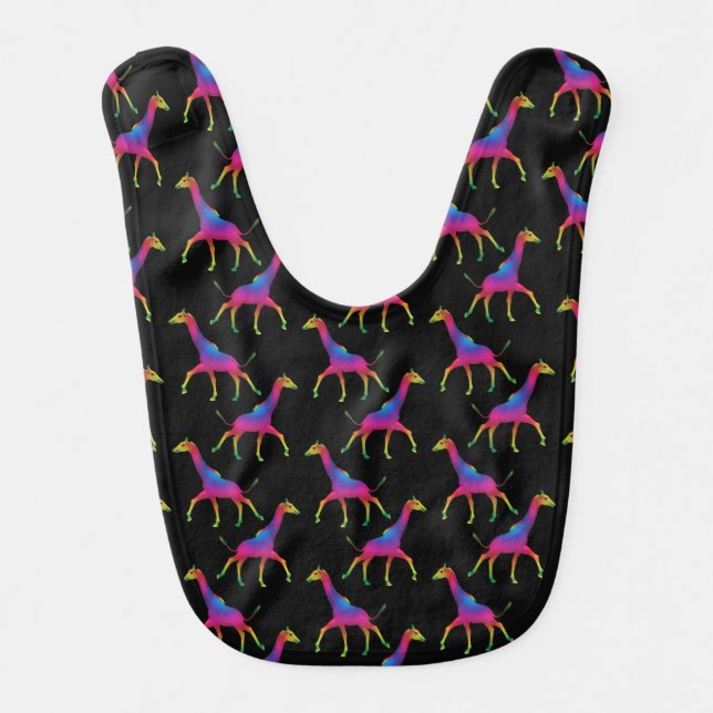 Weird Psychedelic Giraffe Bib (Front)