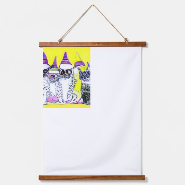weird psychedelic kool katz 1 hanging tapestry (Front)