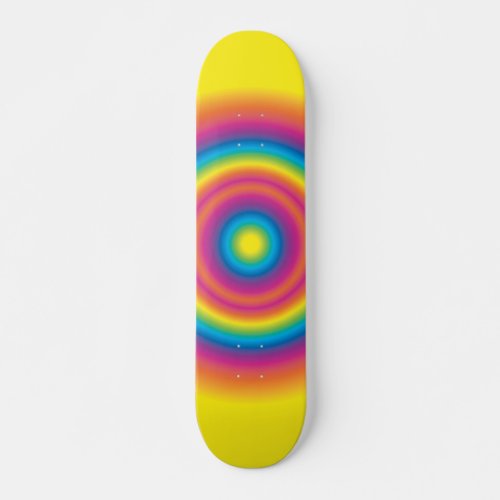 Weird Rainbow Round Skateboard