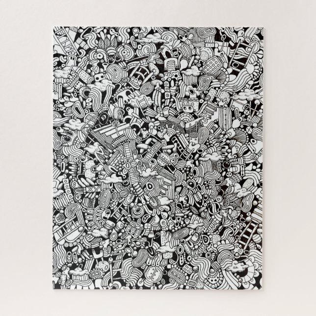 Weird Shapes Detailed Cartoon Difficult Jigsaw Puzzle (Vertical)