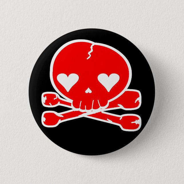 Weird Skull Goth Kawaii Style Button (Front)