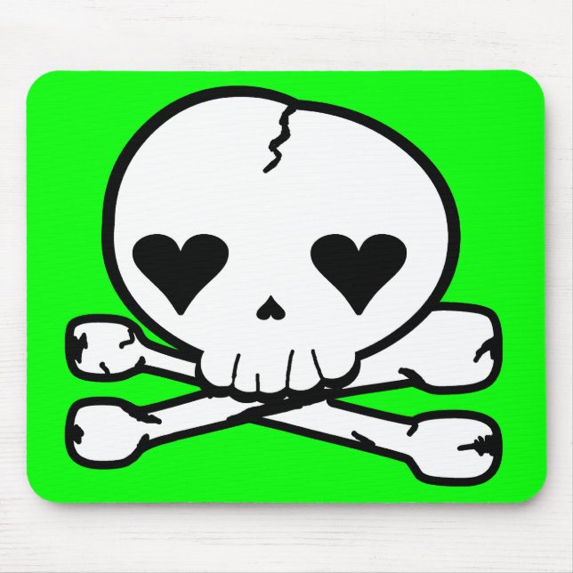 Weird Skull Goth Kawaii Style Mouse Pad (Front)