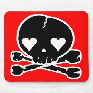 Weird Skull Goth Kawaii Style Mouse Pad