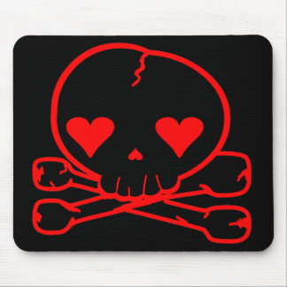 Weird Skull Goth Kawaii Style Mouse Pad