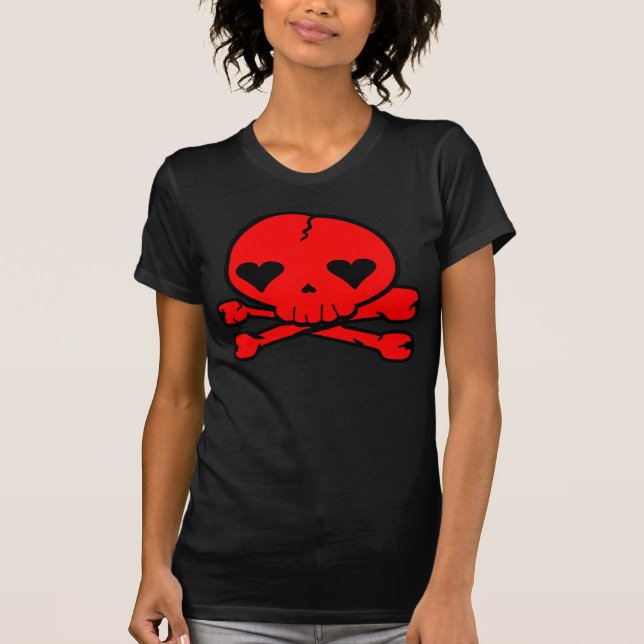 Weird Skull Goth Kawaii Style T-Shirt (Front)