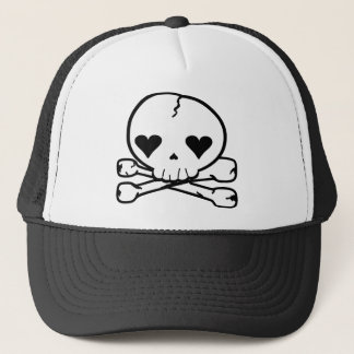 Weird Skull Goth Kawaii Style WHITE Trucker Hat
