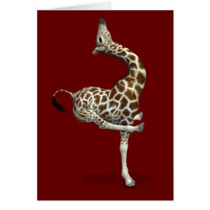 Weird Sportive Giraffe Cards