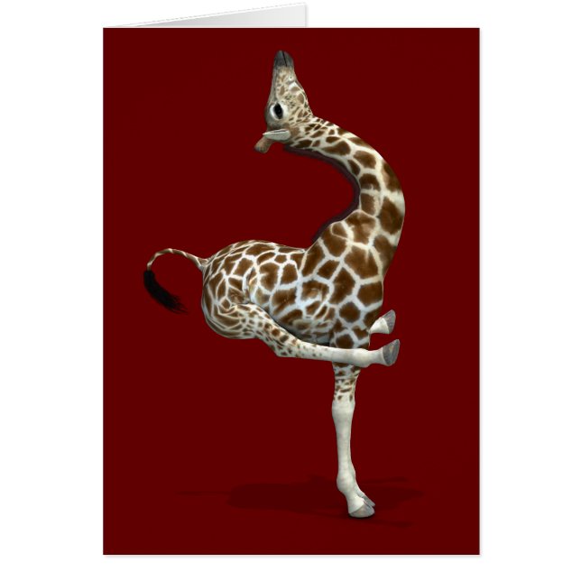 Weird Sportive Giraffe Cards (Front)