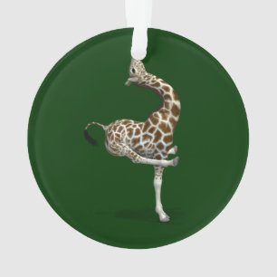Weird Sportive Giraffe Ornament