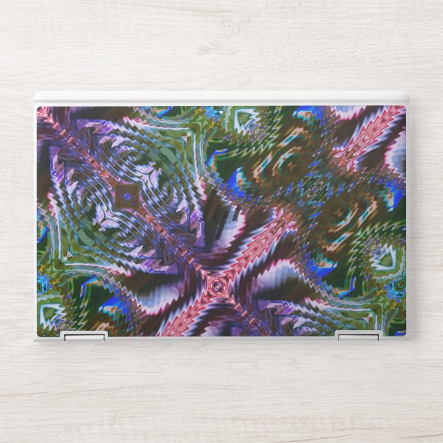 Weird 'stick design' formed from zigzag HP laptop skin (Front)