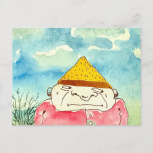 Weird Strange Cartoon Guy Postcard