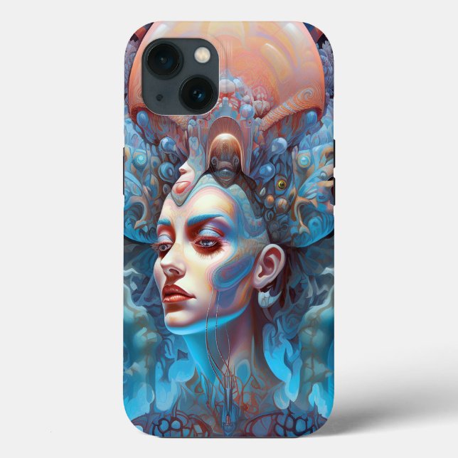 Weird Surreal Alien Woman Art Case-Mate iPhone Case (Back)
