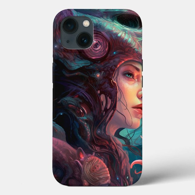 Weird Surreal Alien Woman Art Case-Mate iPhone Case (Back)