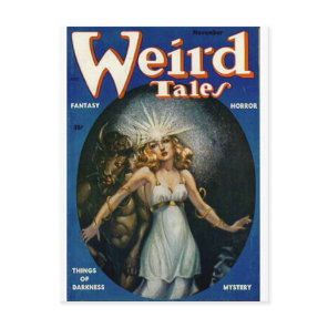 weird tales art postcard