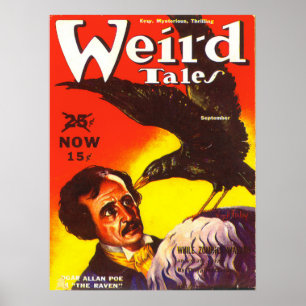 WEIRD TALES Cool Vintage Pulp Magazine Cover Art Poster