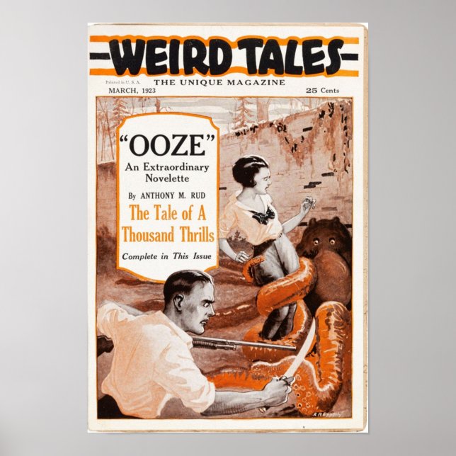 Weird Tales  Ooze  First Issue Poster (Front)