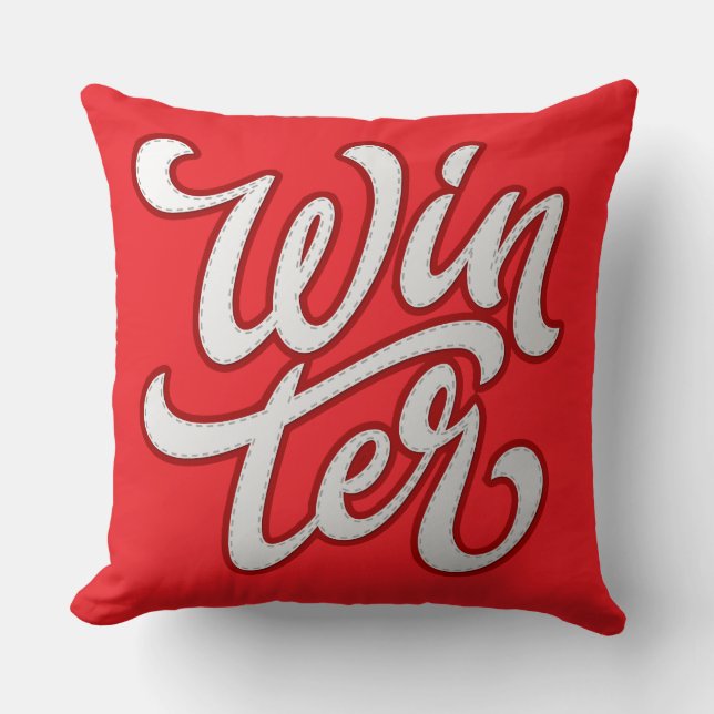 Weird Text Design Decorative Throw Pillow (Front)