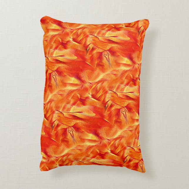 Weird texture very satin tone, much reddish golden accent pillow (Back(Vertical))