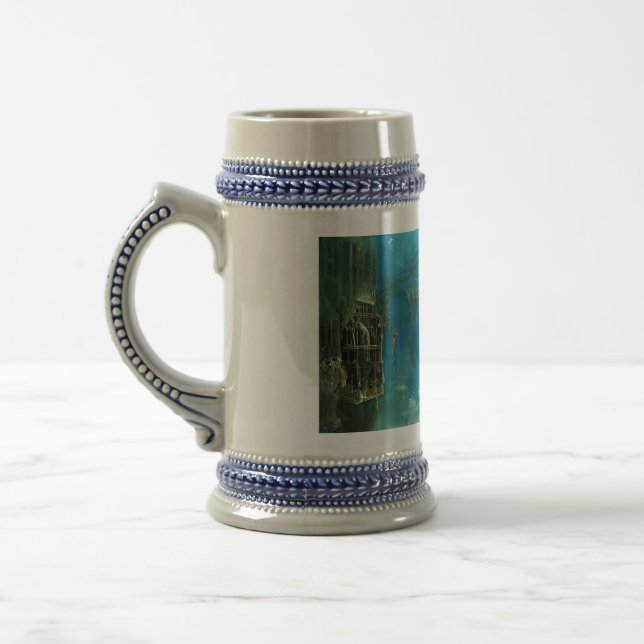 Weird underwater habitat beer stein (Left)