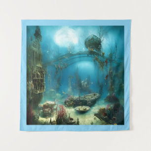 Weird underwater habitat clear blue tapestry