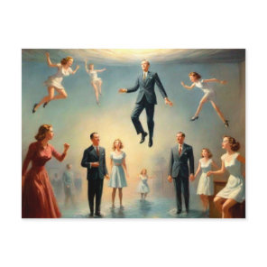 Weird Underwater People Postcard