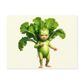 Weird Vegetable Baby  Postcard